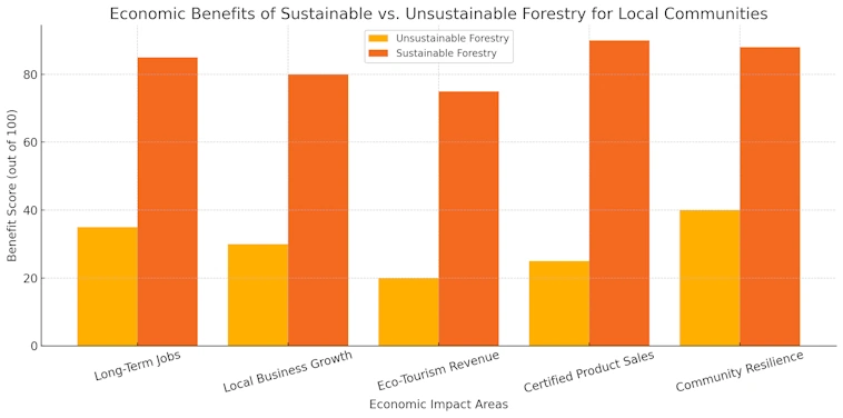Economic Benefits of Sustainable vs Unsustainable Forestry