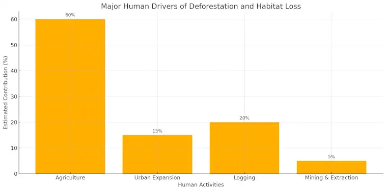 Major Human Drivers of Deforestation and Habitat Loss