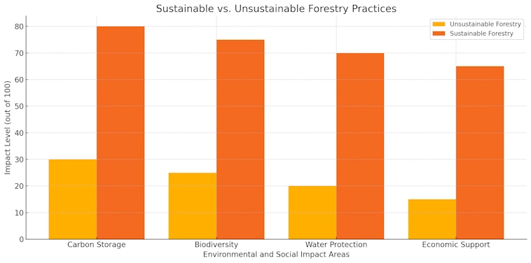 Sustainable vs Unsustainable Forestry Practices