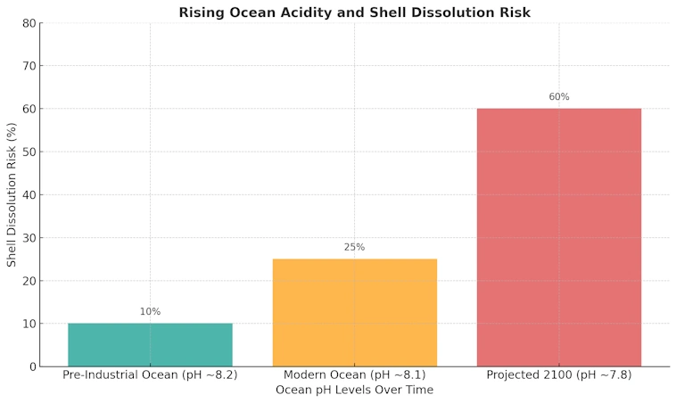 Rising Ocean Acidity and Shell Dissolution Risk
