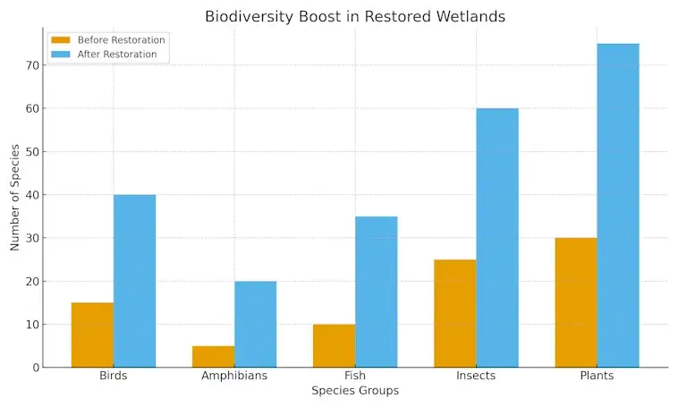 Biodiversity Boost in Restored Wetlands