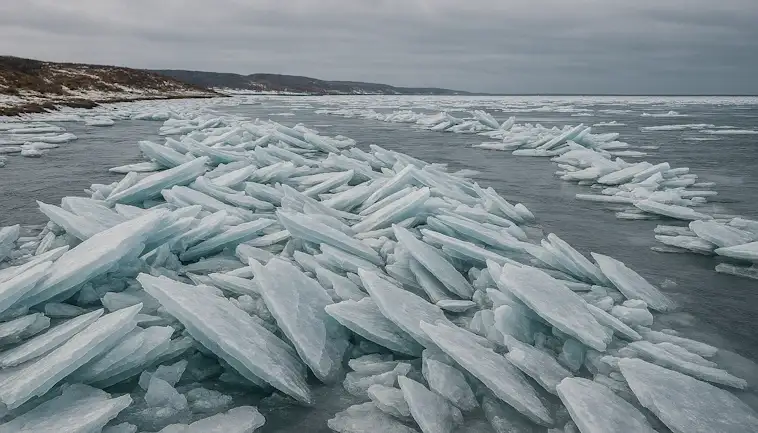 Unusual Ice Flow