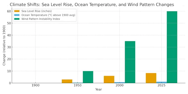 Sea Level Rise Ocean Temperature and Wind Pattern Changes