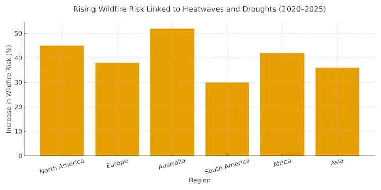 Rising Wildfire Risks Linked to Heatwaves and Droughts