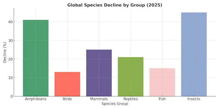 The Global Species Decline by Group