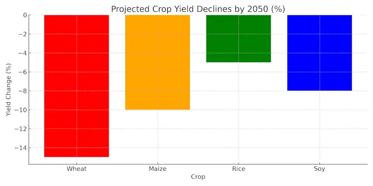 The Projected Crop Yield Declines