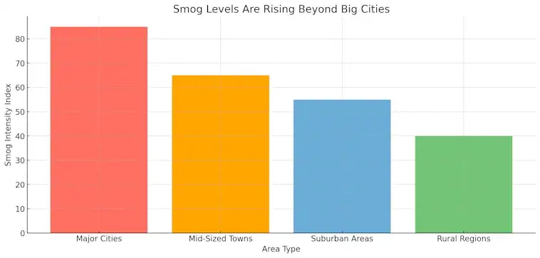 How Smog Levels Are Rising Beyond Big Cities