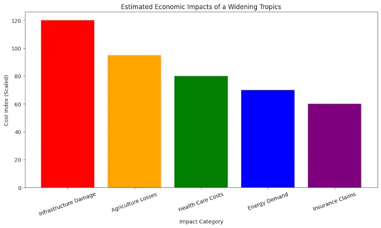 The Economic Impacts of a Widening Tropics