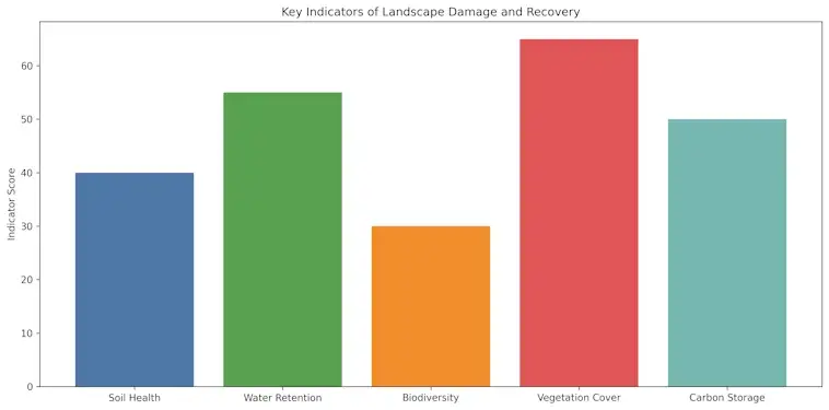 The Key Indicators of Landscape Damage and Recovery