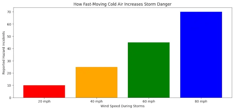 How Fast-Moving Cold Air Increases Storm Danger