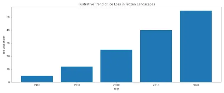 The Illustrative Trend of Ice LOss in Frozen Landscapes