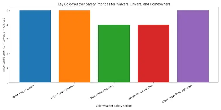 The Key Cold-Weather Safety Priorities for Walkers, Drivers, and Homeowners