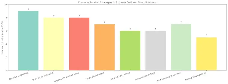 The Common Survival Strategies in Extreme Cold and Short Summers