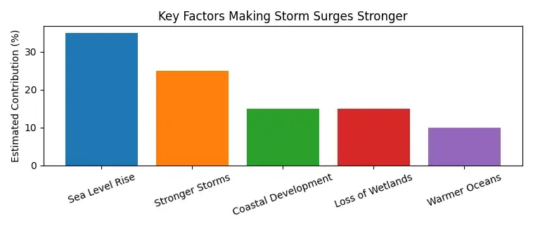 The Key Factors Making Storm Surges Stronger