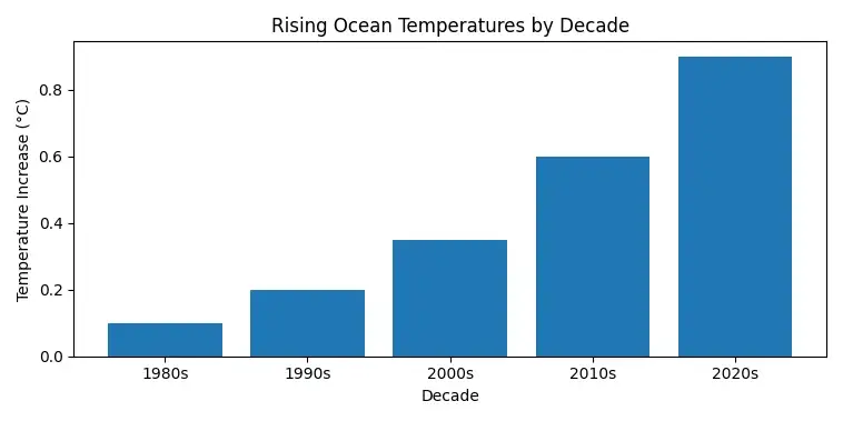 Rising Ocean Temperatures by Decade