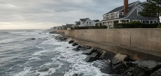Sea Walls Decide Which Homes Survive