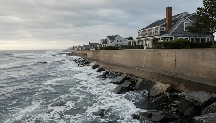 Sea Walls Decide Which Homes Survive